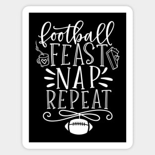 Football Feast Nap Repeat Thanksgiving Sticker